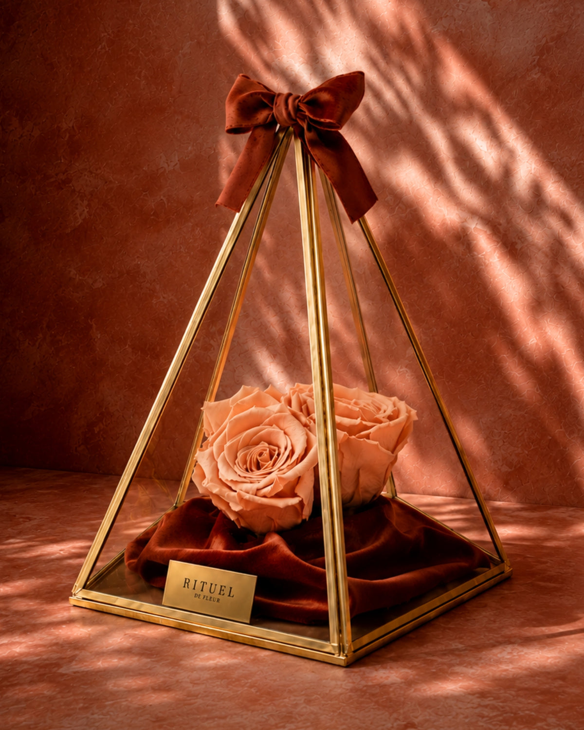 cam fanus içerisinde somon solmayan güller